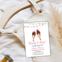 Pink Bow Ice Cream zum Pop Kinderdusche bereit