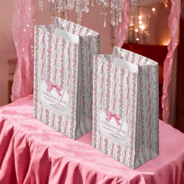 Pink Bow Liebe Shack Baby Dusche Kleine Geschenktü Kleine Geschenktüte (Von Creator hochgeladen)