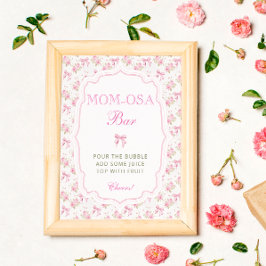 Pink Bow Liebe Shack Baby Dusche Mama-osa Bar Poster