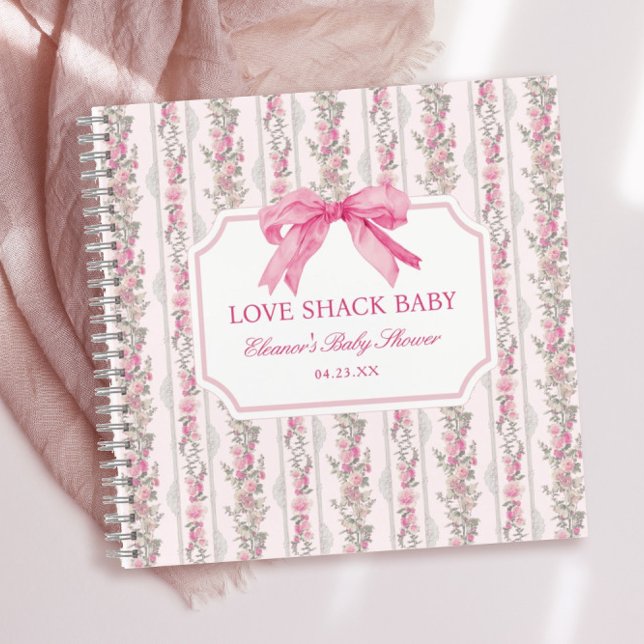 Pink Bow Liebe Shack Baby Showbook Notizbuch (Von Creator hochgeladen)