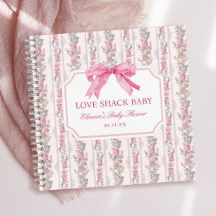 Pink Bow Liebe Shack Baby Showbook Notizbuch