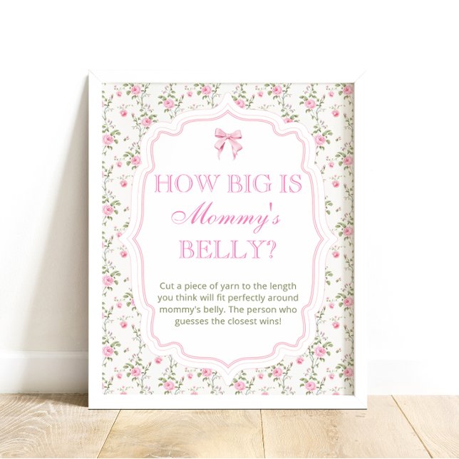 Pink Bow Liebe Shack Wie groß ist Mama's Bauch Poster (Von Creator hochgeladen)