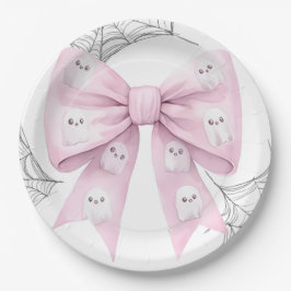 Pink Bow Little Boo Baby Duschpapier Teller