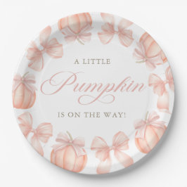 Pink Bow Little Pumpkin Baby Shooting Paper Teller