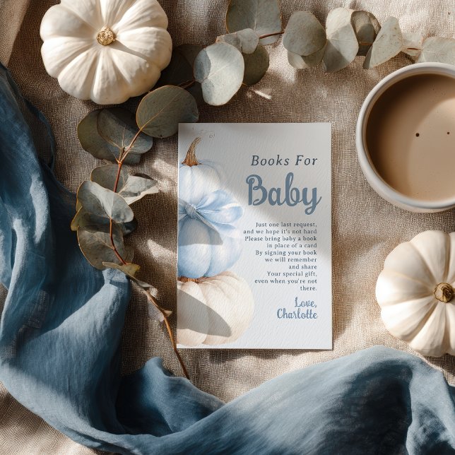 Pink Bow Little Pumpkin Girl Books for Baby Showro Begleitkarte (Pink Bow Little Pumpkin Girl Books for Baby Shower Enclosure Card)