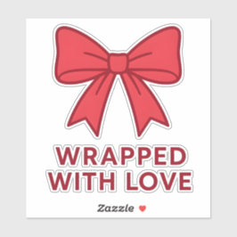 Pink Bow mit Liebe Coquette Ästhetik ummantelt Aufkleber