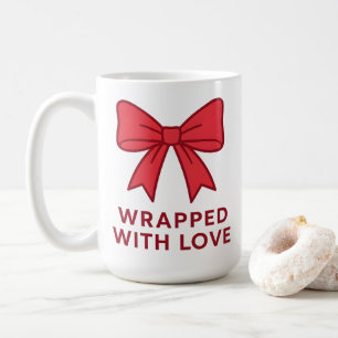 Pink Bow mit Liebe Coquette Ästhetik ummantelt Kaffeetasse