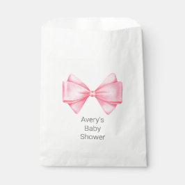 Pink Bow Modern Girl Baby Dusche Geschenktütchen