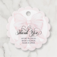 Pink Bow Moderne Elegante Girl Baby Dusche