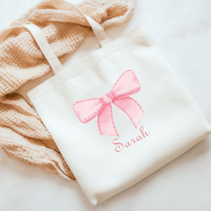 Pink Bow Name Taschen Bachelorette Bridesmaid Gesc