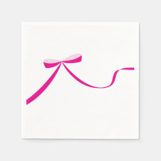 Pink Bow Napkin Serviette
