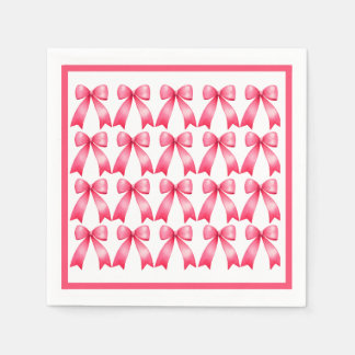 Pink Bow Napkins Serviette