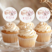 Pink Bow Nurse Hospital Abschluss Cupcake Topper