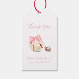 Pink Bow Pacifier Baseball Sport Girl Baby Shower Geschenkanhänger