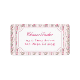 Pink Bow Party Coquette Girl-Adresse Adressaufkleber