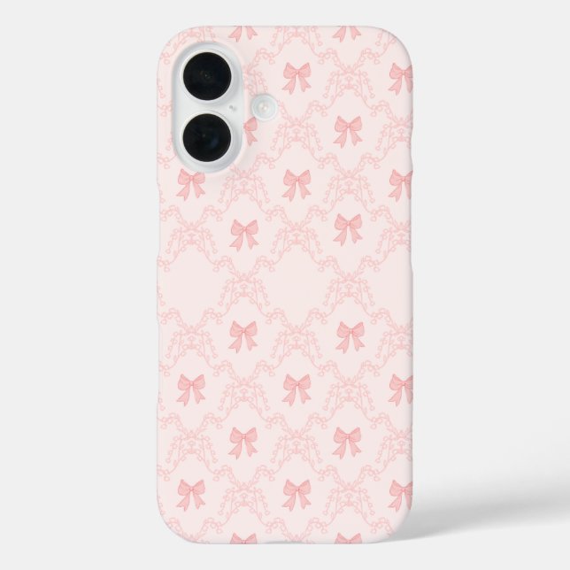  Pink Bow Pattern Case-Mate iPhone Hülle (Rückseite)
