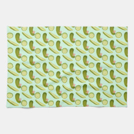 Pink Bow Pickles Geschirrtuch