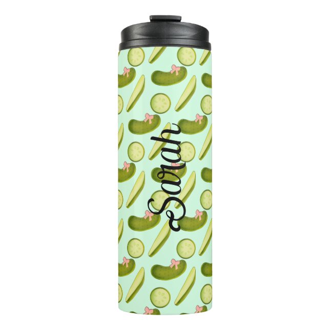 Pink Bow Pickles Thermosbecher (Vorderseite)