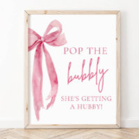 Pink Bow Pop Die Blase, die sie bekommt ein Hubby-