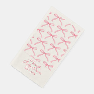 Pink Bow Preppy Baby Duschhandtuch Napkins Serviette