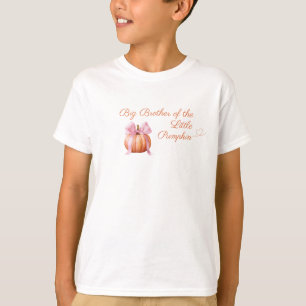 Pink Bow Pumpkin "Big Brother of the Pumpkin" Baby T-Shirt
