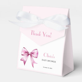 Pink Bow Ribbon Babydusche Danke Geschenkschachtel