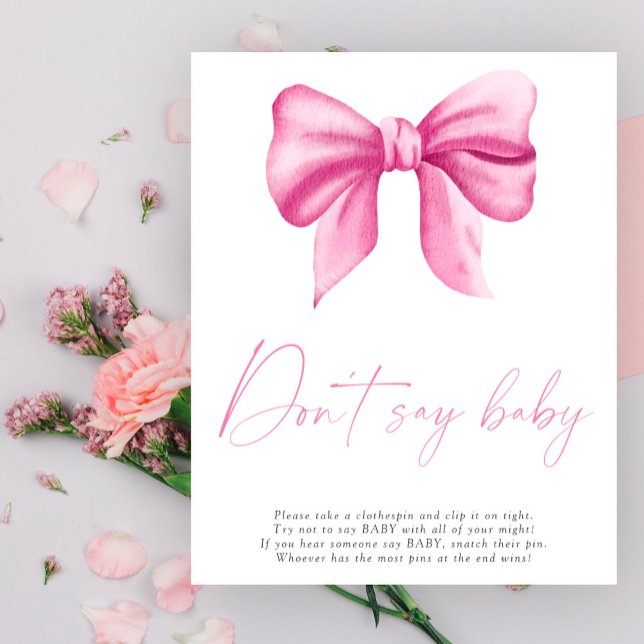 Pink bow - Sag kein Baby Poster (Von Creator hochgeladen)