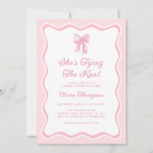 Pink Bow Shes binden das Brautparty des Knotens