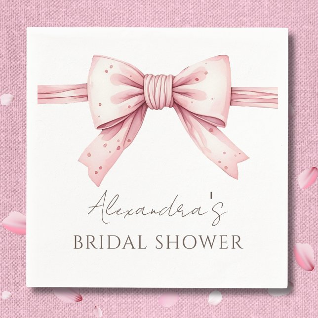 Pink Bow Shes binden das Brautparty des Knotens Serviette (Von Creator hochgeladen)