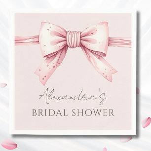 Pink Bow Shes binden das Brautparty des Knotens Serviette