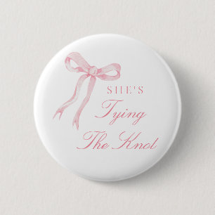 Pink Bow Sie bindet das Brautparty des Knotens Button