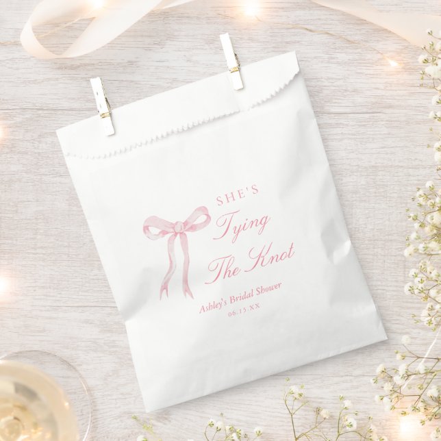 Pink Bow Sie bindet das Brautparty des Knotens Geschenktütchen (Ausgeschnitten)