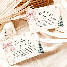 Pink Bow Snowflake Babyduschbücher für Babykarte Einladung