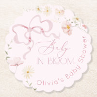 Pink Bow Spring Wildblumen Baby in Bloom