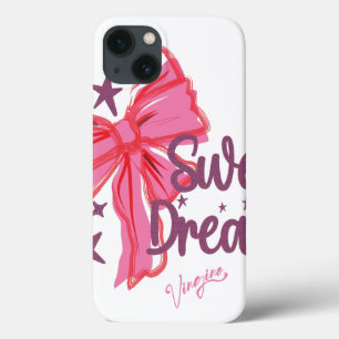 Pink Bow "Sweet Dreams" Glitzer Typografie Case-Mate iPhone Hülle