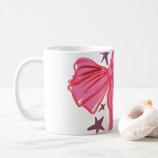 Pink Bow "Sweet Dreams" Glitzer Typografie Kaffeetasse
