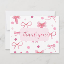Pink Bow Thank you card Mitteilungskarte