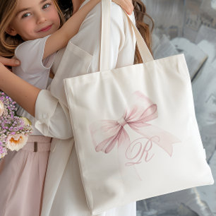 Pink Bow Tote Bag Tragetasche