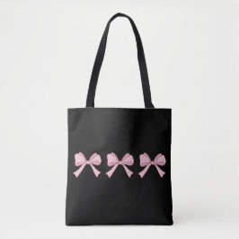 Pink Bow Trio Cute Coquette Ästhetik T-Shirt