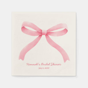 Pink Bow verbindet das unbekannte Brautparty Napki Serviette