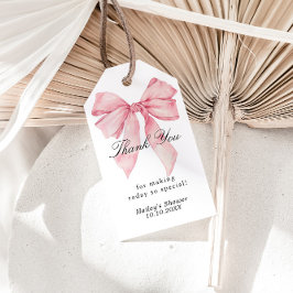Pink Bow verbindet den Knoten Dankeschön für die T Geschenkanhänger