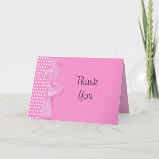 Pink Bow Vielen Dank. Dankeskarte