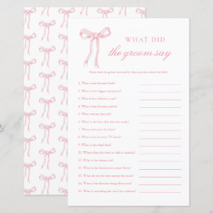 Pink Bow, was der Gräuel sagte, Pink Bridal Game