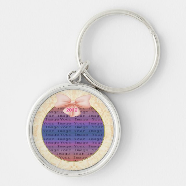 Pink Bow Wedding Key Chain Schlüsselanhänger (Vorne)