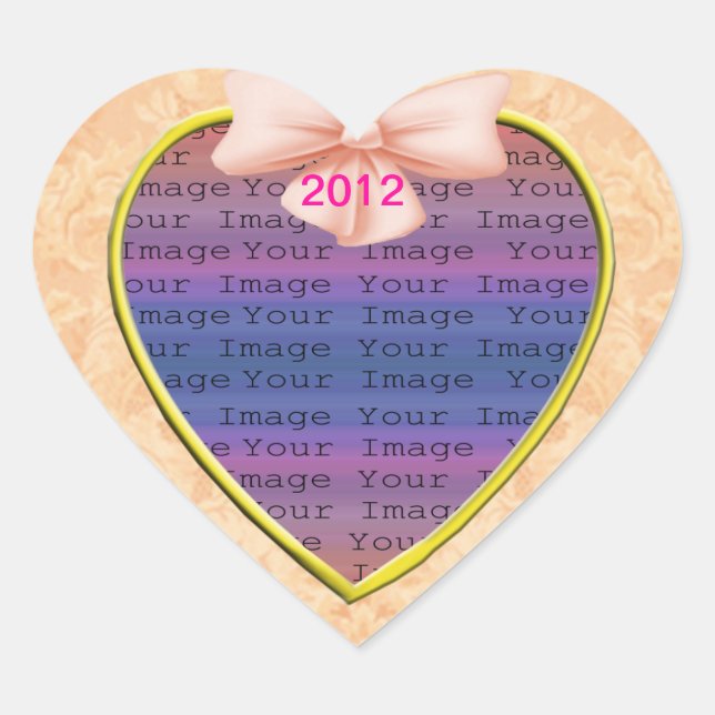 Pink Bow Wedding Stickers (Vorderseite)