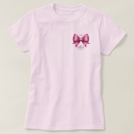 Pink Bow weiche rosa Shirt Sprichwörter, Sie sind
