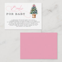 Pink Bow Weihnachtsbaum Babydusche Buchanfrage