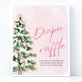 Pink Bow Weihnachtsbaum Kinderdusche Windelwanne R Poster
