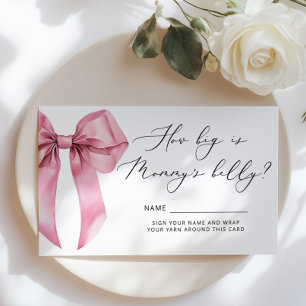 Pink Bow Wie groß ist das Bauchspiel von Mommys Begleitkarte