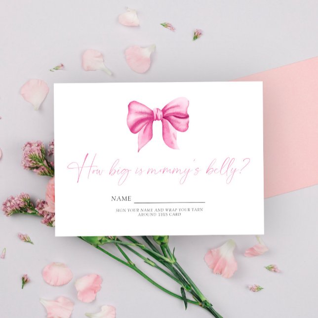 Pink Bow Wie groß ist Mama's Bauchspiel Begleitkarte (Von Creator hochgeladen)
